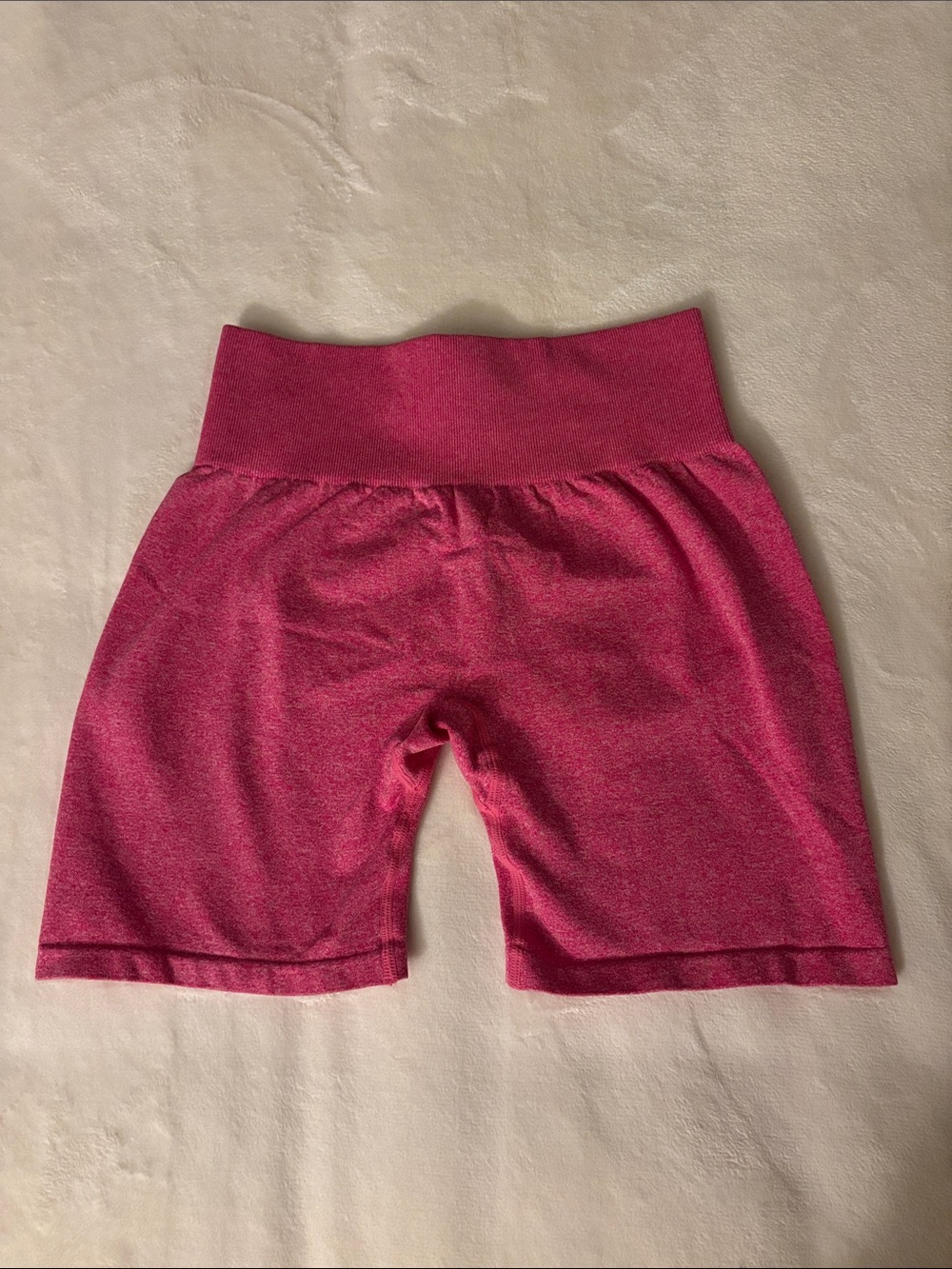 Scrunch butt High-Rise Pink Active Bike Shorts with Wide Waistband